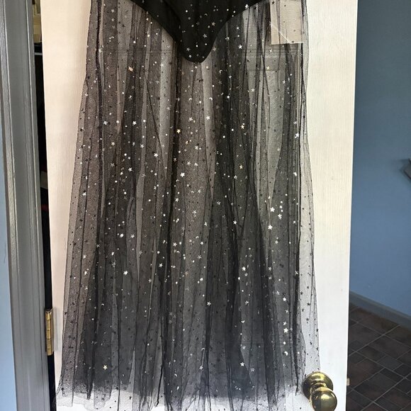 Size L Rave Outfit 2 in 1 Sheer Skirt Festival Clubwear Mesh High Waist Maxi - Picture 5 of 6